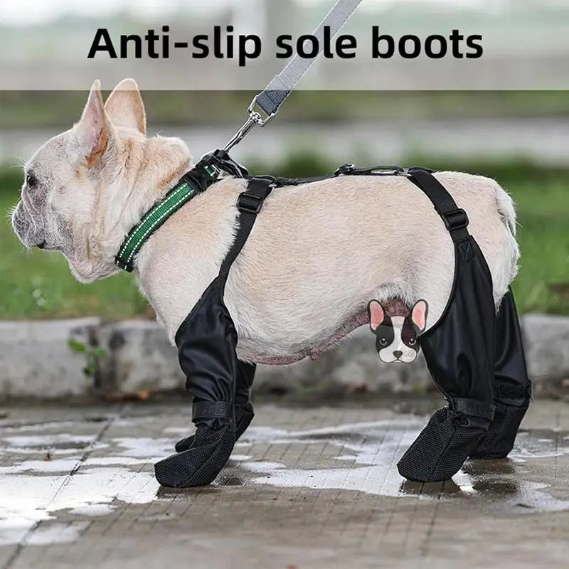 Dog  Non-Slip Paw Protectors Shoes With Suspenders