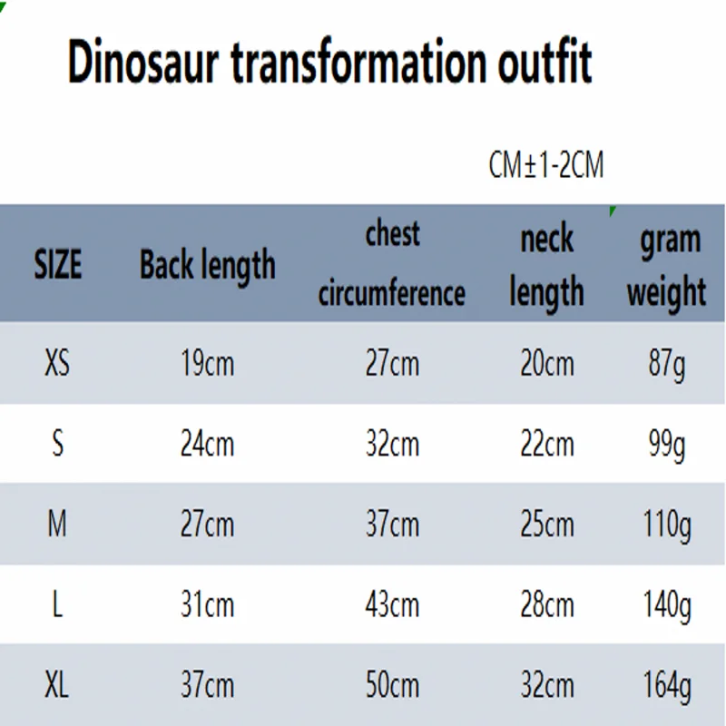 Dinosaur One-Piece Romper Onesie Costume