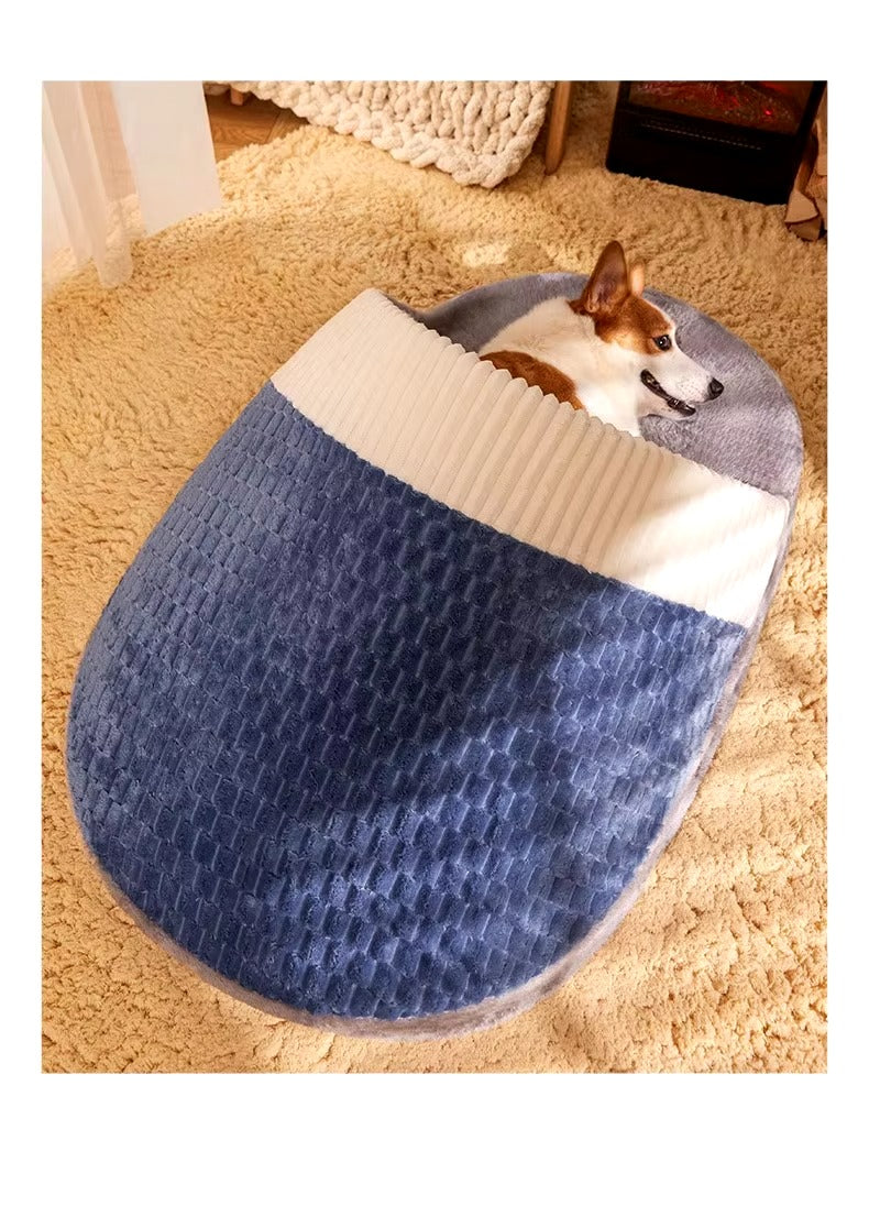 Pet Semi-Enclosed Slipper Cave Bed