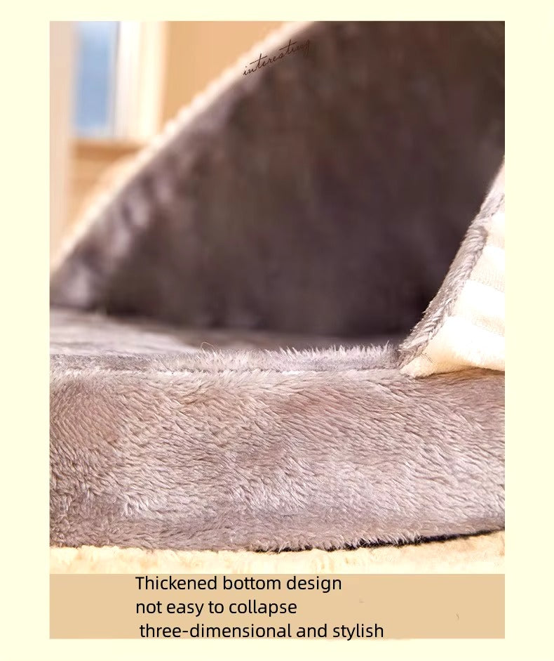 Pet Semi-Enclosed Slipper Cave Bed