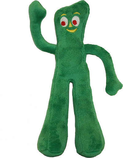 Dog Gumby Plush Filled Green 9 inch Dog Toy