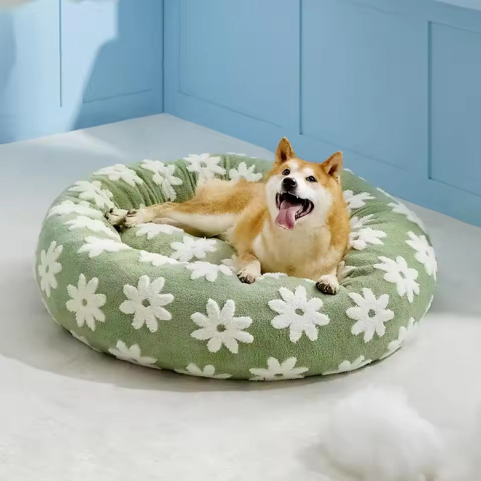 Pet Plush Tunnel Donut Bed