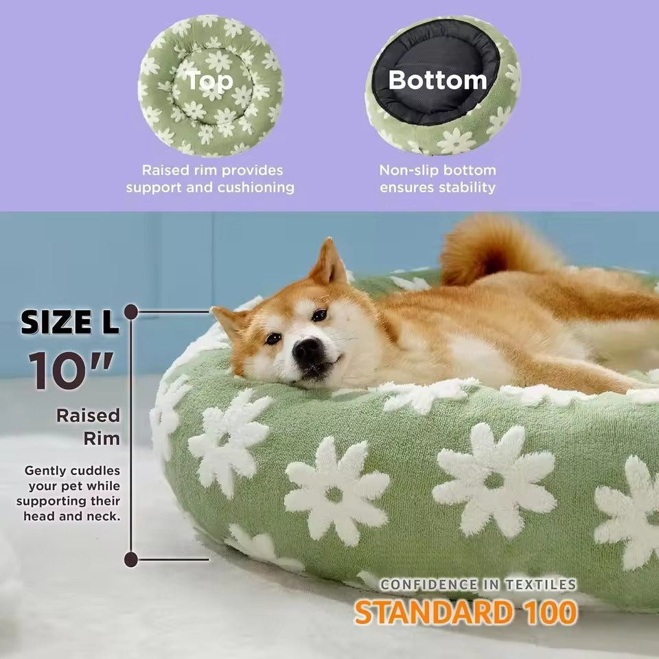 Pet Plush Tunnel Donut Bed