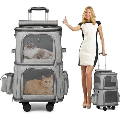 Cat Double-Compartment Backpack Carrier