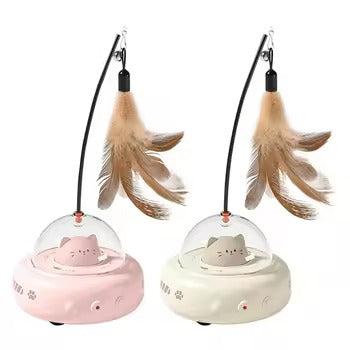 Cat UFO Smart Teaser Feather Toy