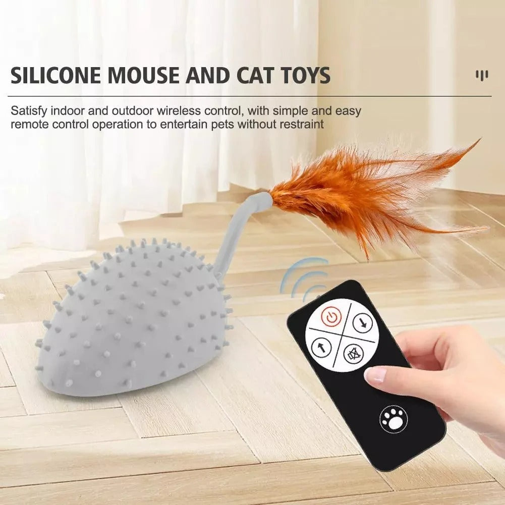 Cat Automatic Mouse Tail Feather Toy