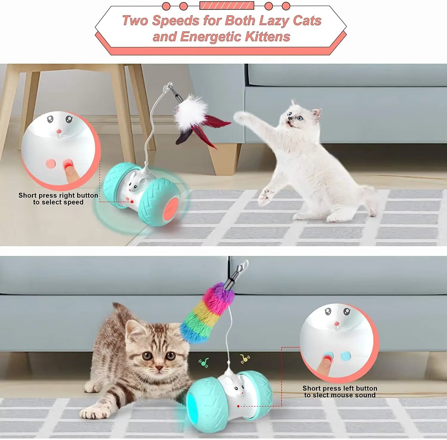 360 Smart Rotating Automatic Cat Toy