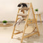 Cat Wooden Triangle Climbing Tree With Hammock