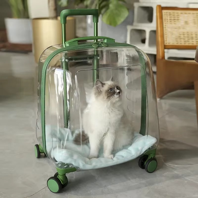 Pet Portable Transparent Trolley Travel Bag