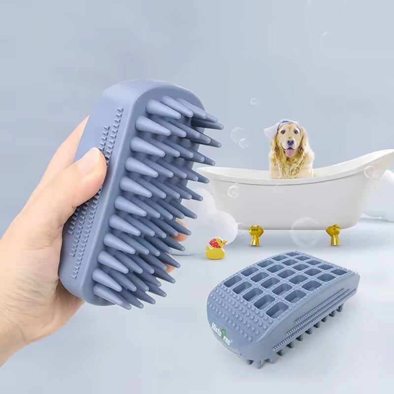 Pet Soft Silicone Grooming Bath Brush