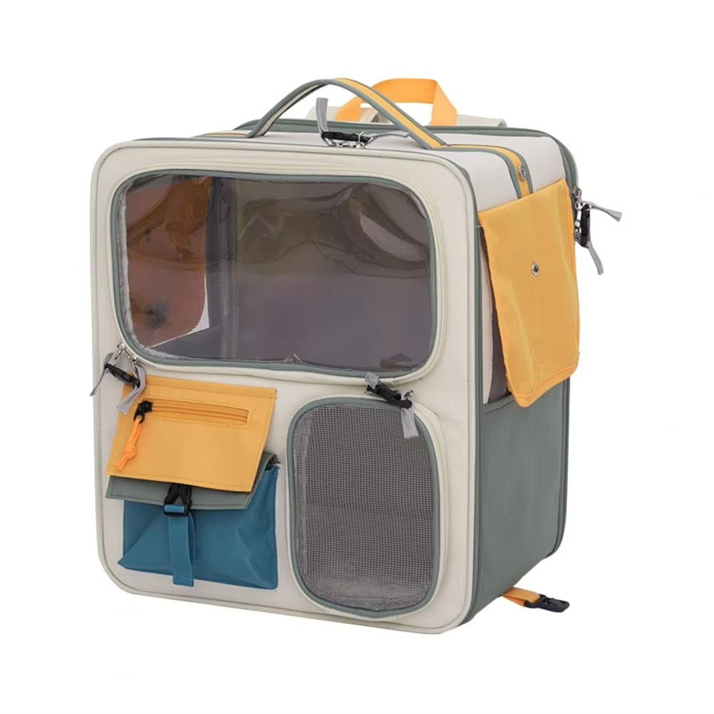 Pet Soft-Sided Wheeled Carrier Backpack