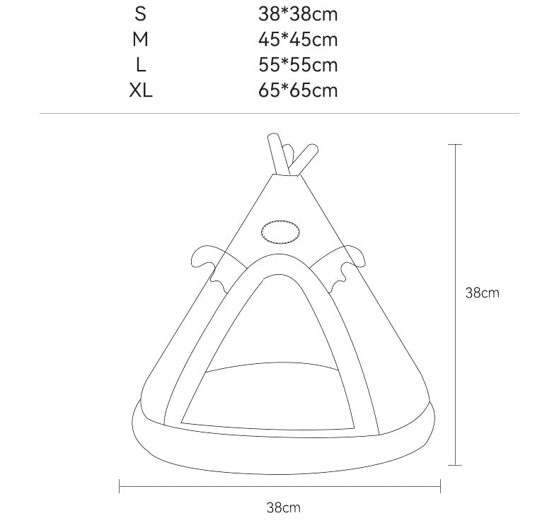 Pet Plush Tippy Tent Cave Bed