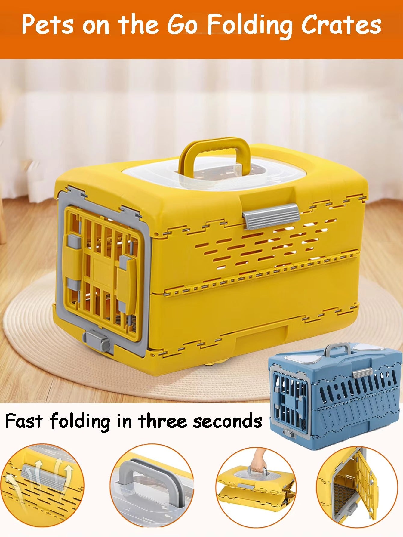 Pet Collapsible 360° Travel Crate