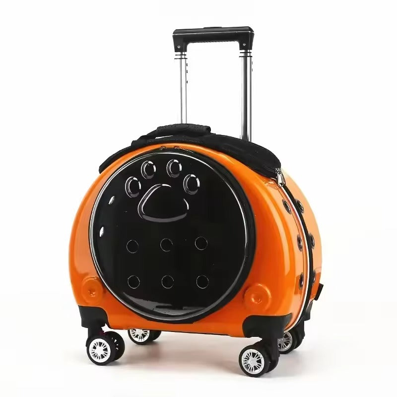 Pet Rolling Trolley Carrier Case