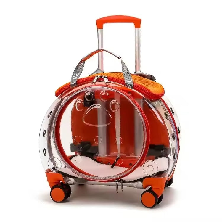 Pet Rolling Trolley Carrier Case