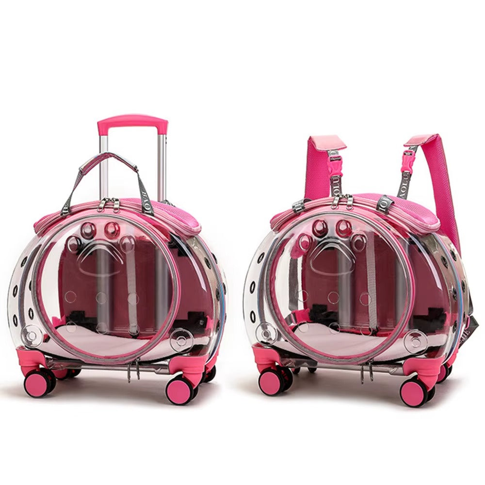 Pet Rolling Trolley Carrier Case