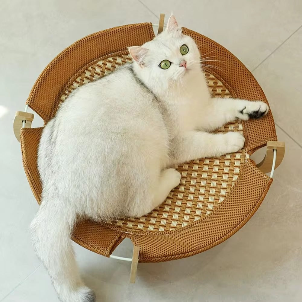 Cat  Elevated Wooden Hammock Bed