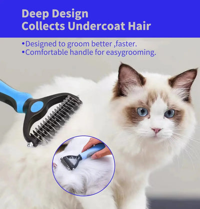 Pet Double-Sided Deshedding Comb