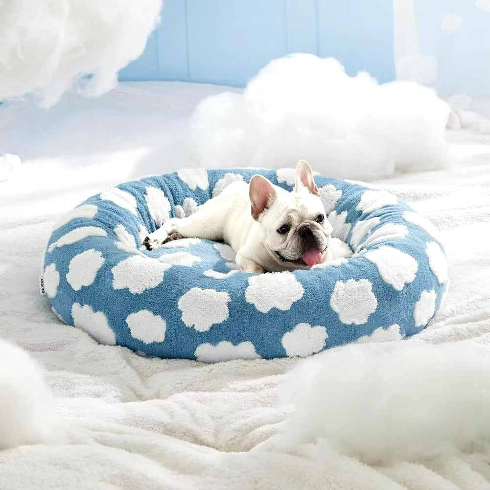 Pet Plush Tunnel Donut Bed