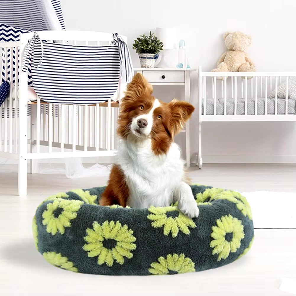 Pet Plush Tunnel Donut Bed