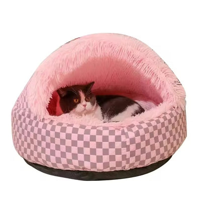 Pet Cozy Nook Plush Bed Cave