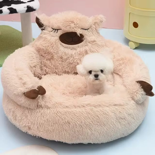 Pet Plush Bolster Monster Bed