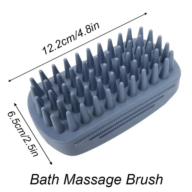 Pet Soft Silicone Grooming Bath Brush