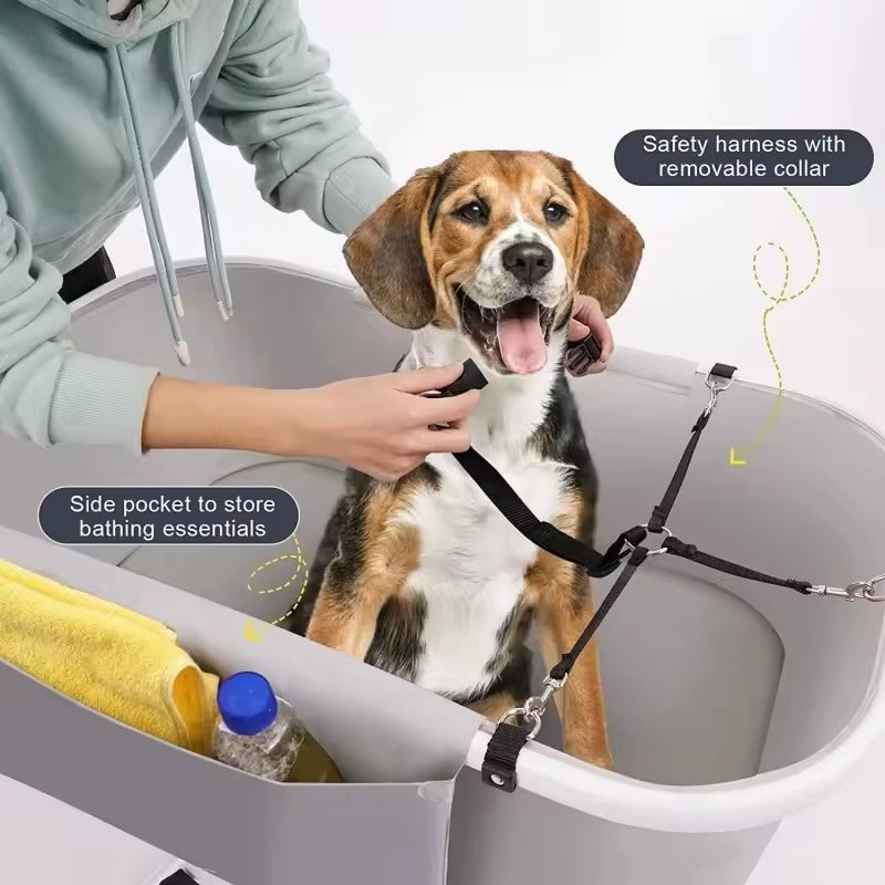 Pet Adjustable Bathtub Washing Station