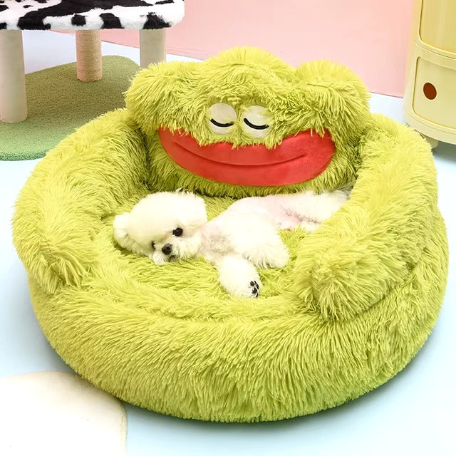 Pet Plush Bolster Monster Bed