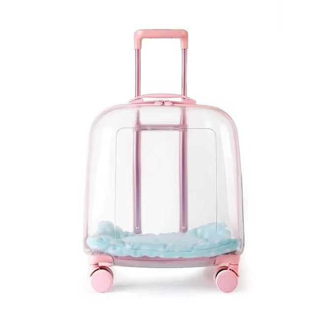 Pet Portable Transparent Trolley Travel Bag