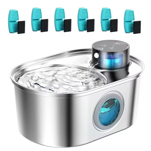 Pet Wireless Stainless Steel 3.2L Water Fountain