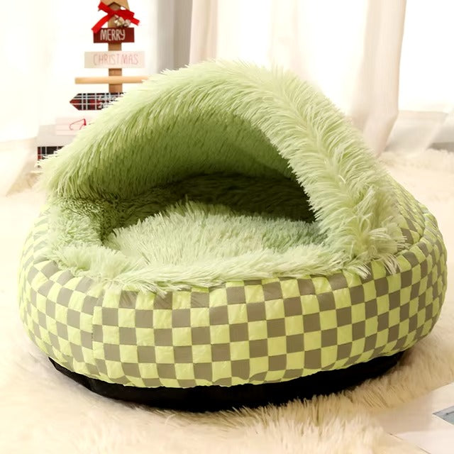 Pet Cozy Nook Plush Bed Cave