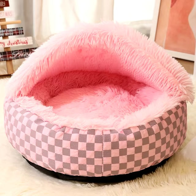 Pet Cozy Nook Plush Bed Cave