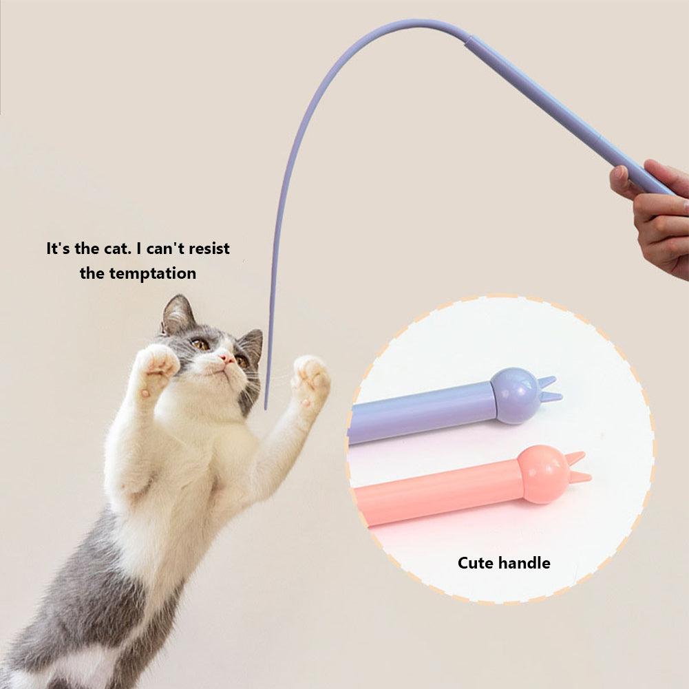 Cat Silicone Mouse Tail Teaser Wand