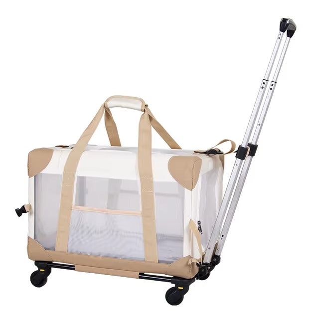 Pet Airplane Wheeled Trolley Carrier