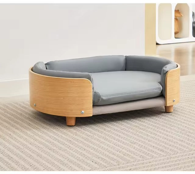 Pet Scandinavian Style Solid Wood Sofa Bed