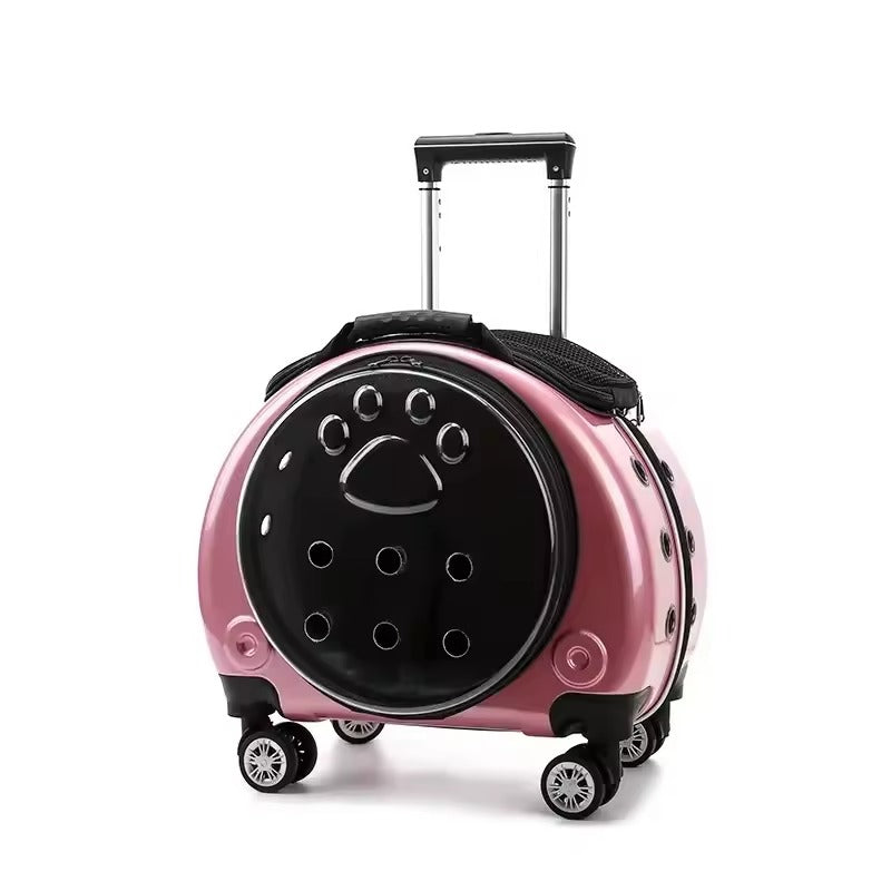 Pet Rolling Trolley Carrier Case