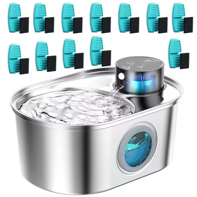 Pet Wireless Stainless Steel 3.2L Water Fountain