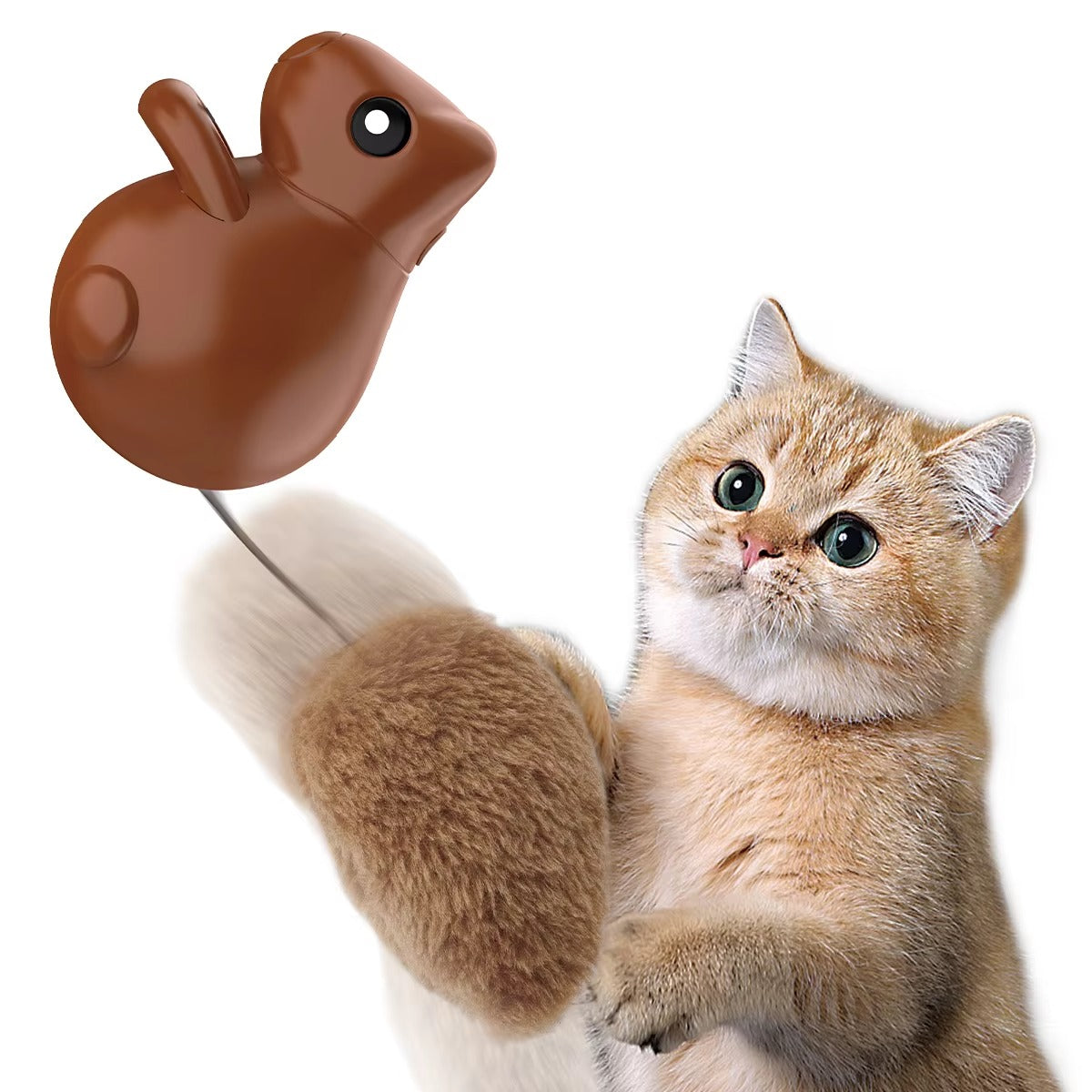 Cat Automatic Squirrel Tail Hanging Toy