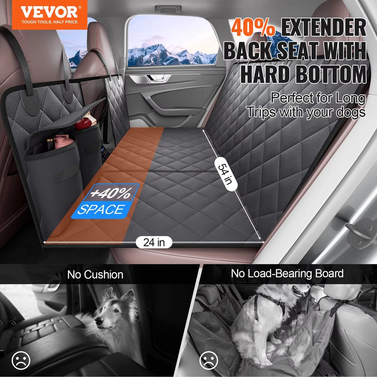 Dog Hard Bottom Car Seat Cover