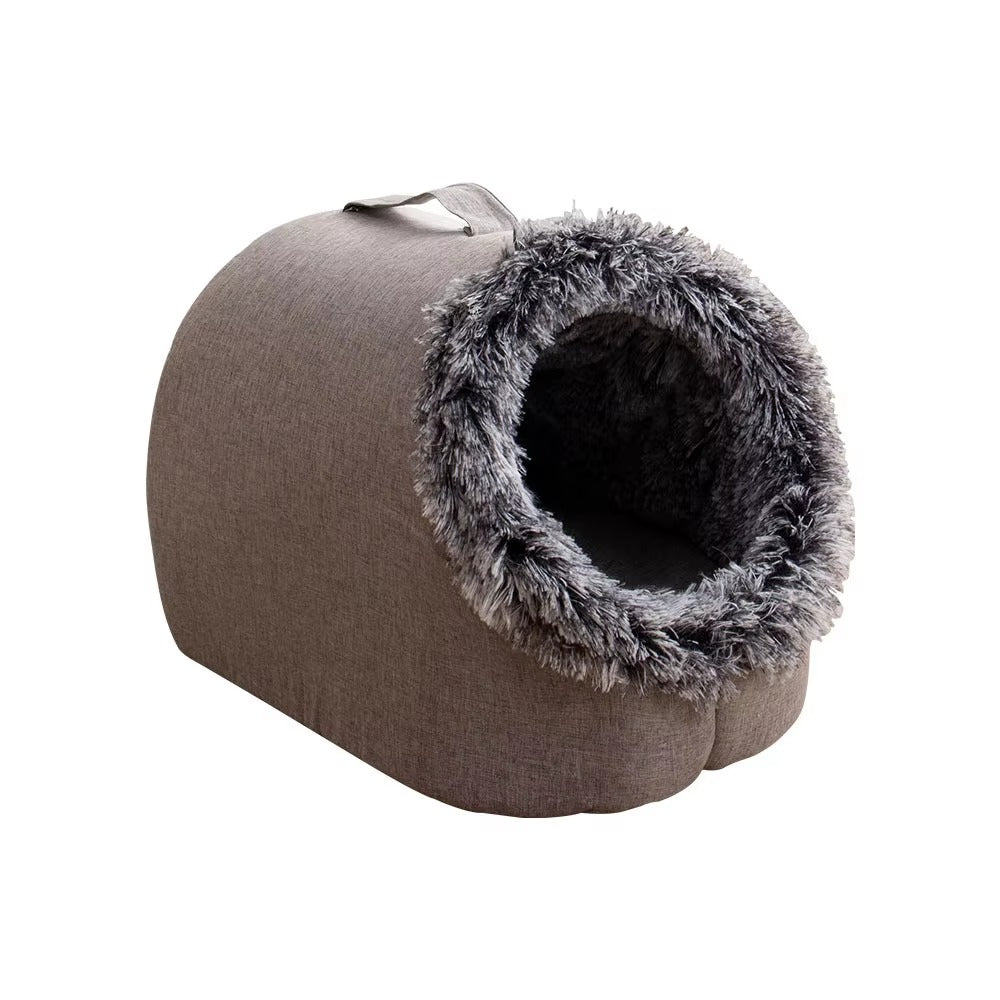 Pet Plush Winter Cave Bed