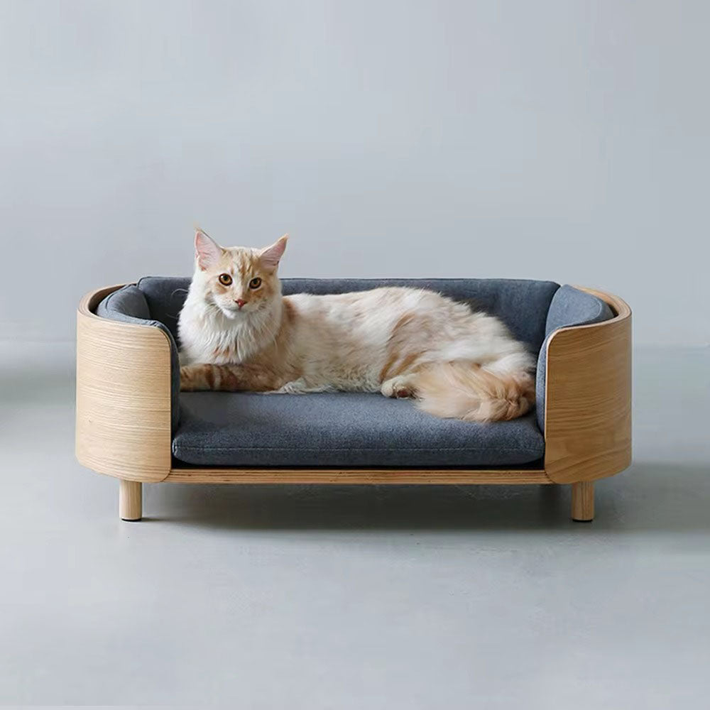 Pet Scandinavian Style Solid Wood Sofa Bed