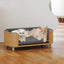 Pet Scandinavian Style Solid Wood Sofa Bed