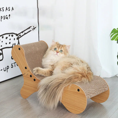 Cat Corrugated Pine Bed Scratcher
