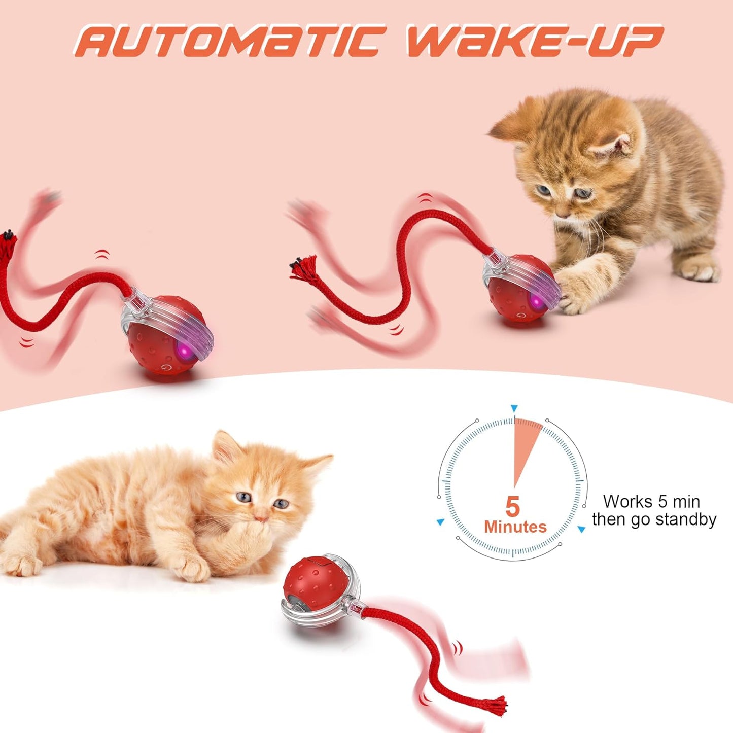 Cat Motion Activated Automatic Moving Ball Toy