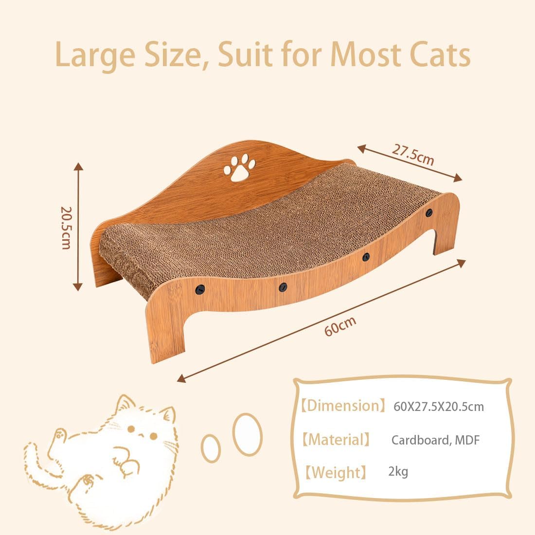 Cat Wooden Scratchable Sofa Lounge Bed