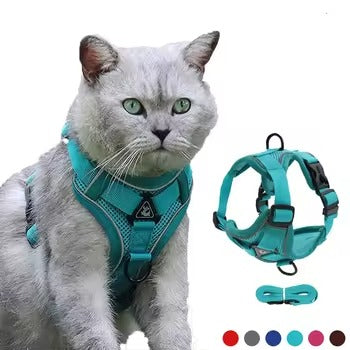 Cat Heavy Duty Harness & Leash Set