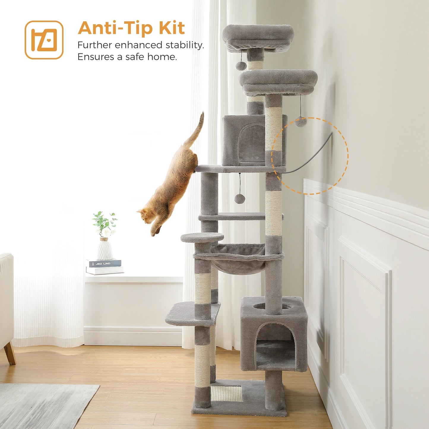 Cat 72" Large Sisal-Covered Tree Tower