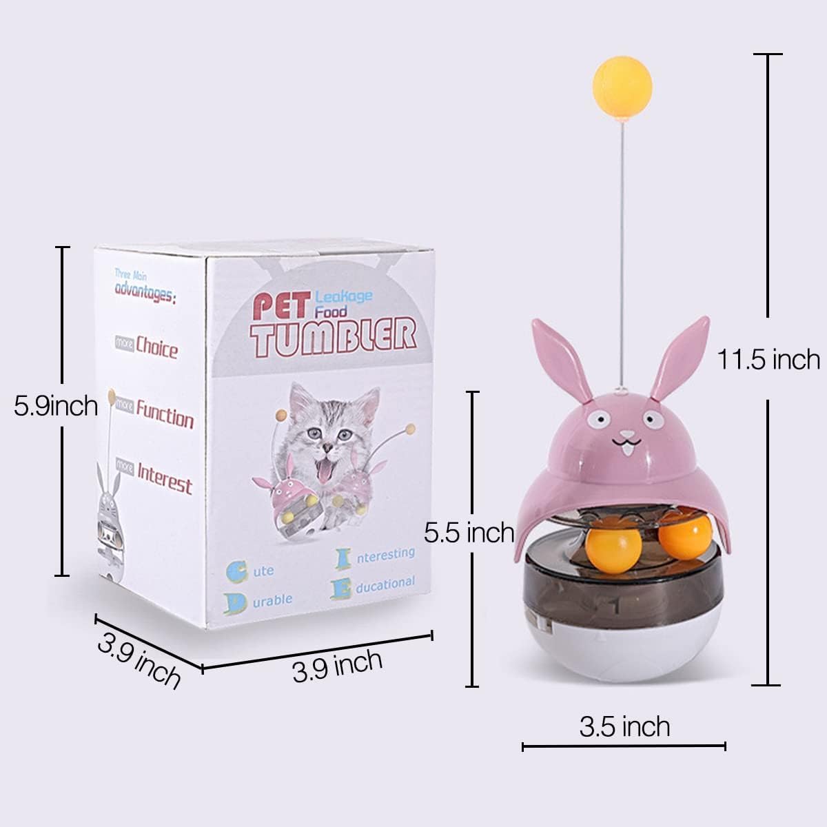 Cat Food Treat Dispenser Ball Toy