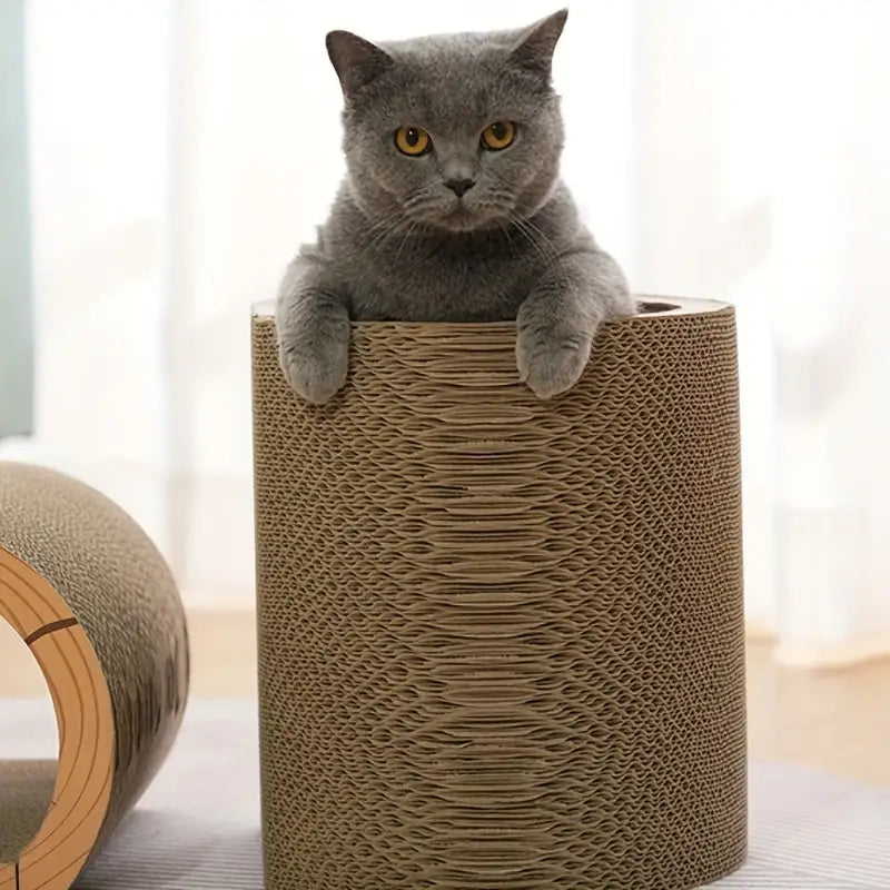 3-in-1 Cat Reversible Cardboard Scratcher Tube